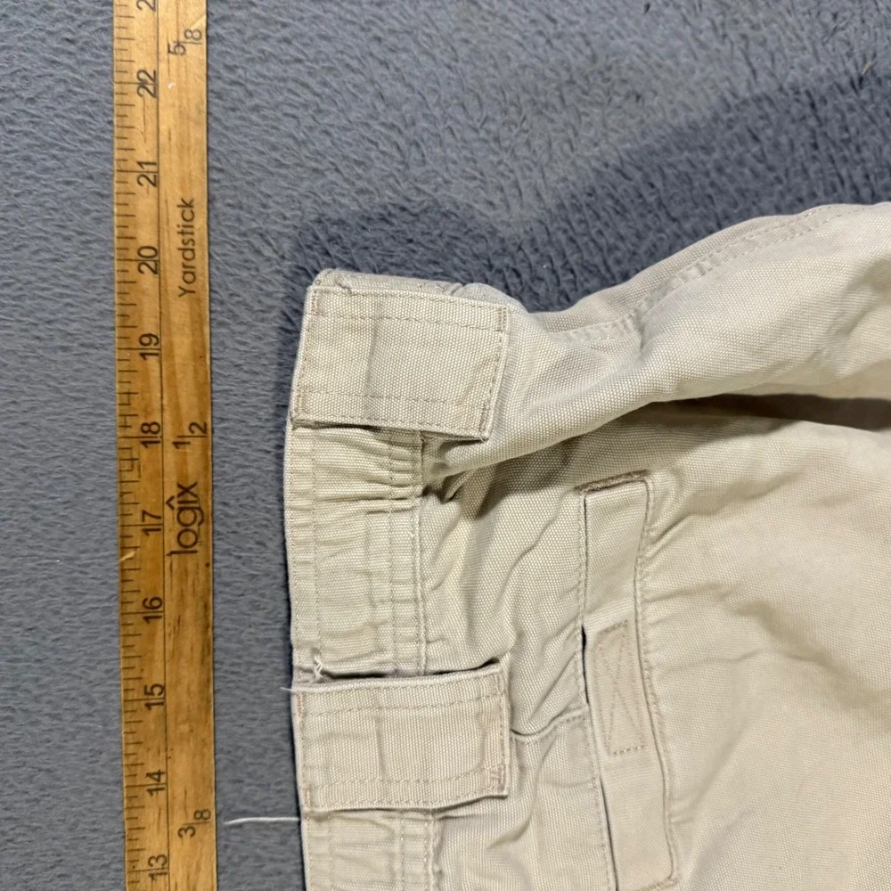 VTG LL Bean Mens Cargo Shorts 40 Regular Beige‎ Outdoor Utility Cavas Workwear